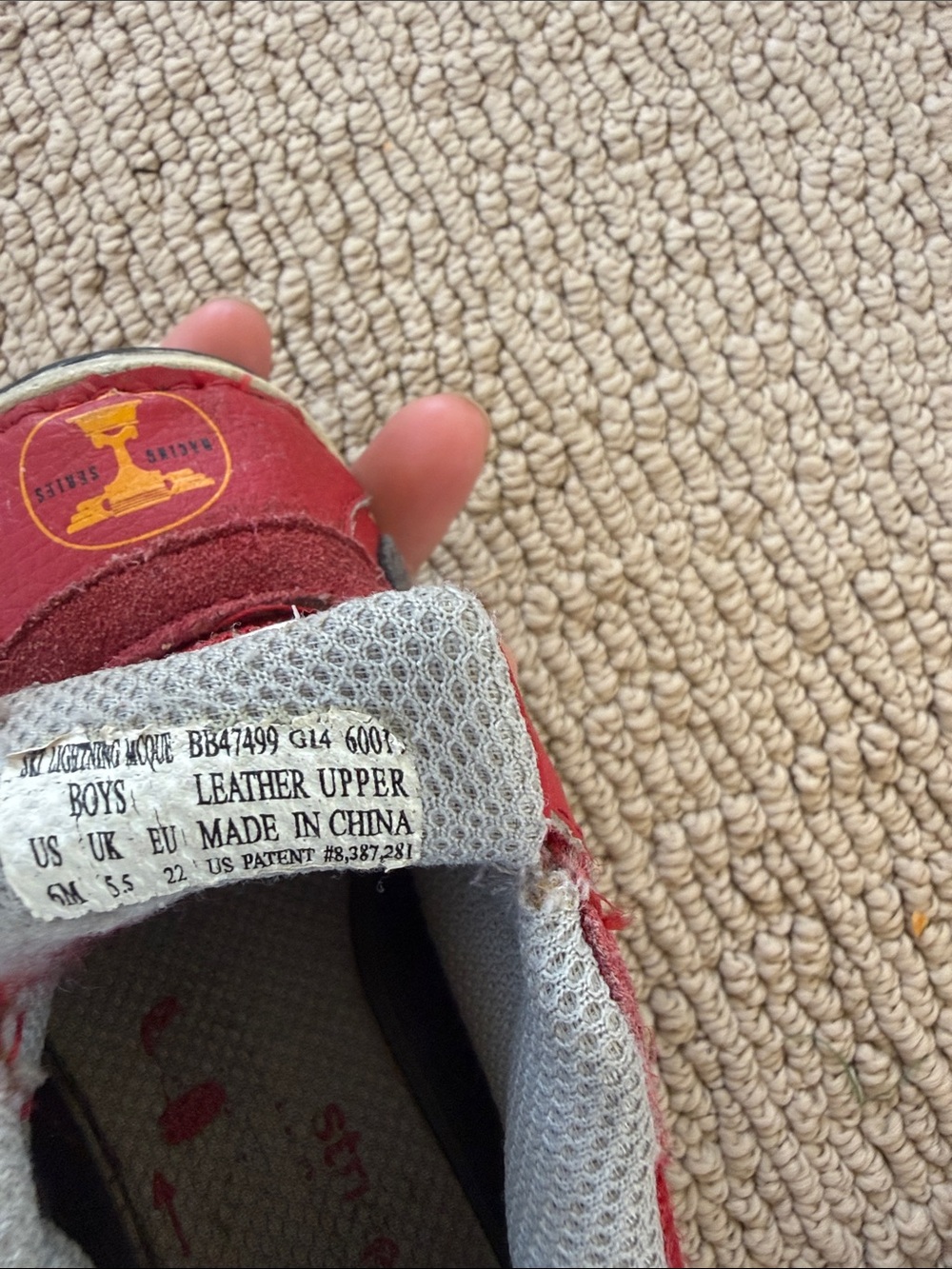 Stride Rite Red Lightning Car Velcro Kids Sneakers - Picture 6 of 7